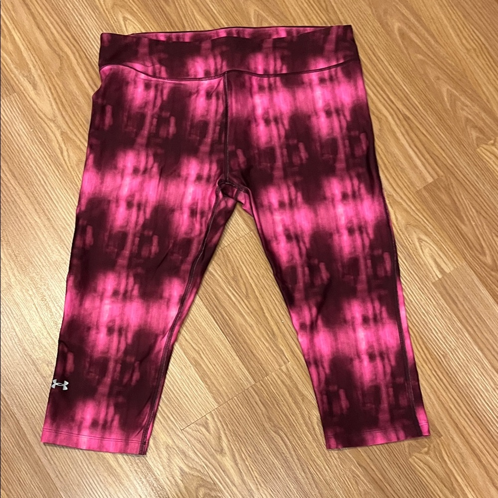 Under Armour Alpha Active Compression Leggings Pink White XL - Picture 2 of 9